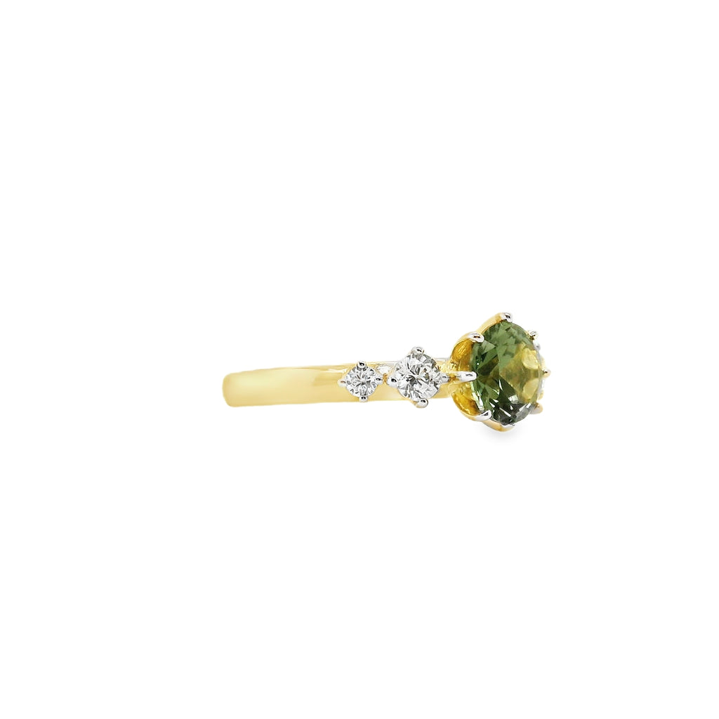 9ct Gold Tourmaline CZ Stone Ring – Diana O'Mahony Jewellers