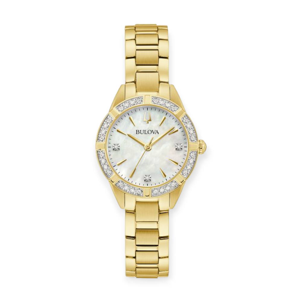 Ladies Bulova Gold Sutton Diamond Watch - 98R297