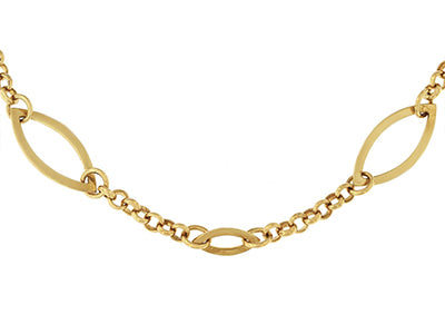 9ct Gold Belcher & Oval Link Bracelet - Diana O'Mahony Jewellers