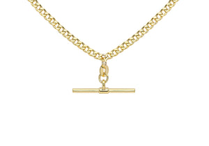 9ct Gold T-Bar & Curb Link Necklace - Diana O'Mahony Jewellers