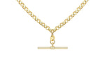 9ct Gold T-Bar & Belcher Link Necklace