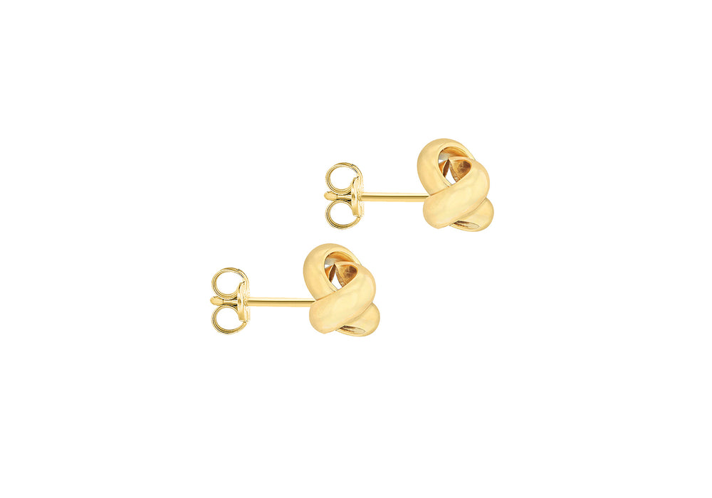 9ct Gold 8mm Knot Stud Earrings - Diana O'Mahony Jewellers