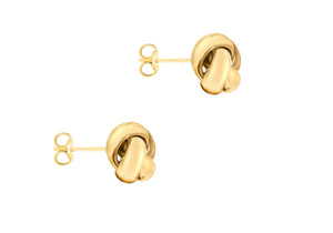9ct Gold Rounded 10mm Knot Stud Earrings - Diana O'Mahony Jewellers