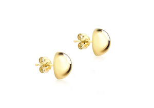 9ct Gold 8mm Domed Earrings - Diana O'Mahony Jewellers