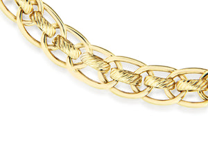 9ct Gold Textured Rollerball Bracelet - Diana O'Mahony Jewellers