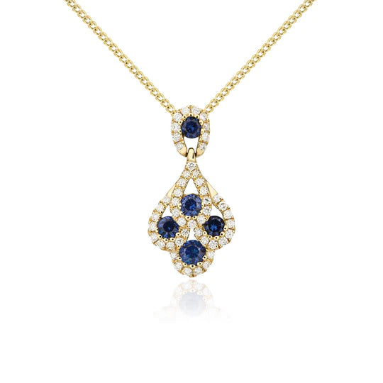 18ct Gold Sapphire Diamond Peacock Pendant Diana O Mahony