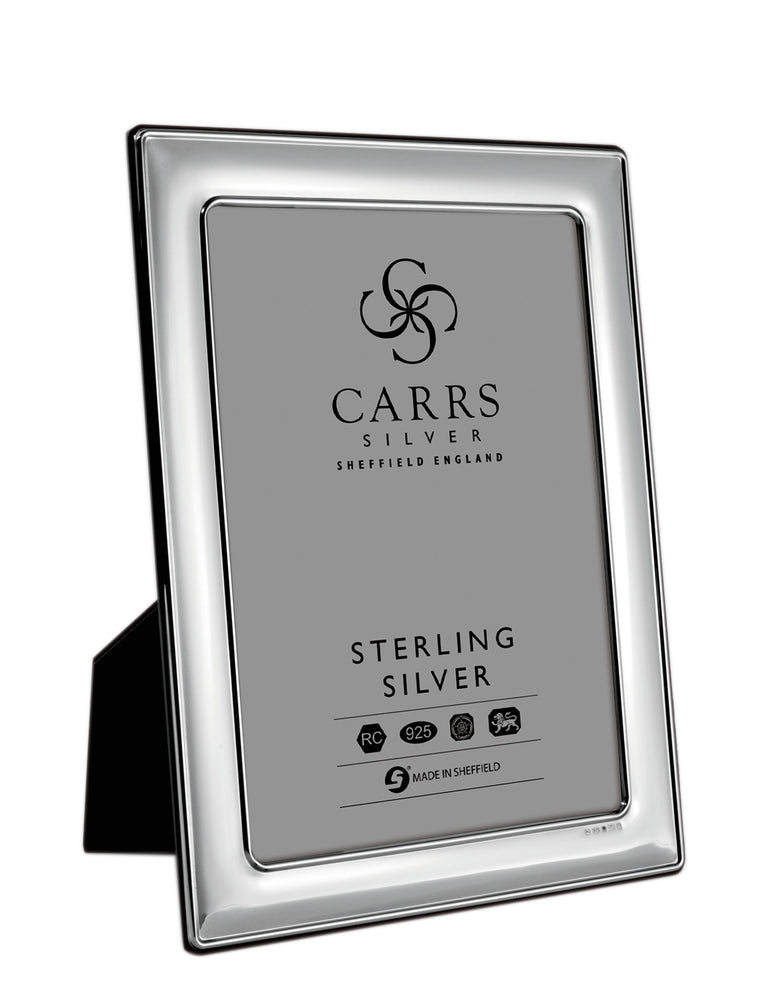 Carrs Sterling Silver Plain Photo Frame 5x3 1/2 FR063 - Diana O'Mahony Jewellers