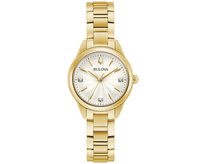 Ladies Bulova Gold Watch 97P150