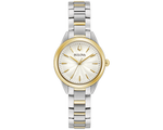 Ladies Bulova Two Tone Gold & Steel Bracelet Watch 98L277