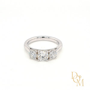 Platinum Three Stone Diamond Engagement Ring 1.50ct