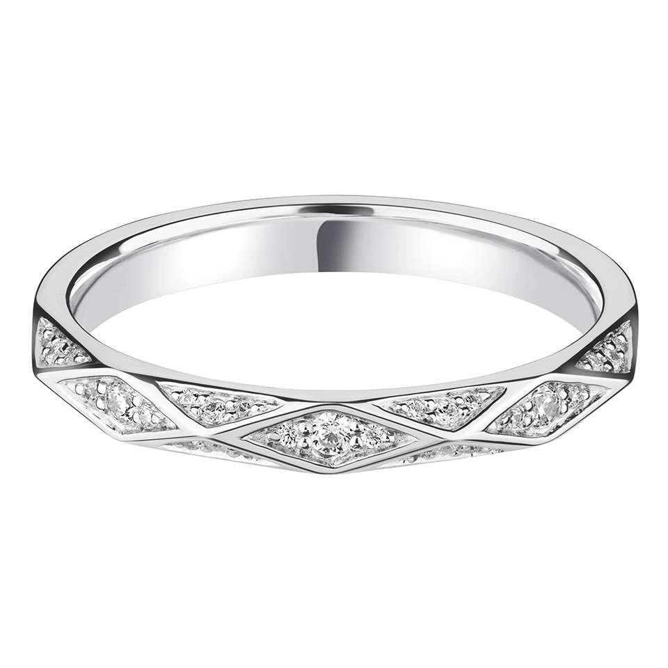 Art deco style wedding band top