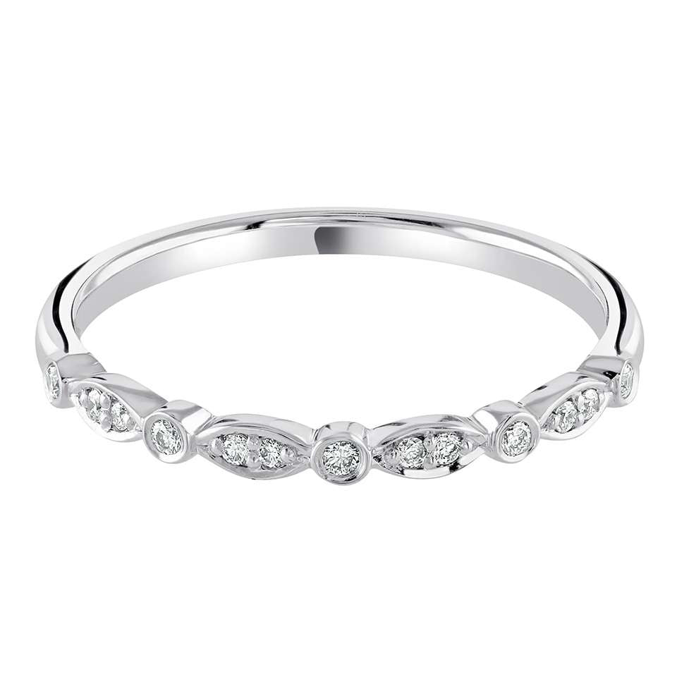 Vintage Style Platinum Diamond Wedding Band Diana O Mahony Jewellers