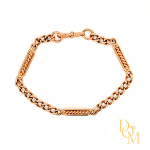 Vintage 9ct Rose Gold Fancy Link Bracelet