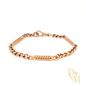Vintage 9ct Rose Gold Fancy Link Bracelet