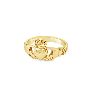 9ct Gold Ladies Claddagh Ring- Heavy Weight
