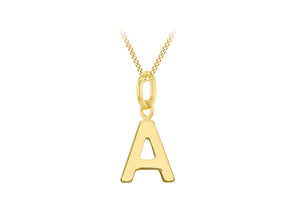 9ct Gold Micro Initial Pendant
