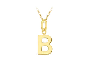 9ct Gold Micro Initial Pendant