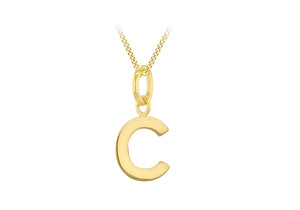 9ct Gold Micro Initial Pendant