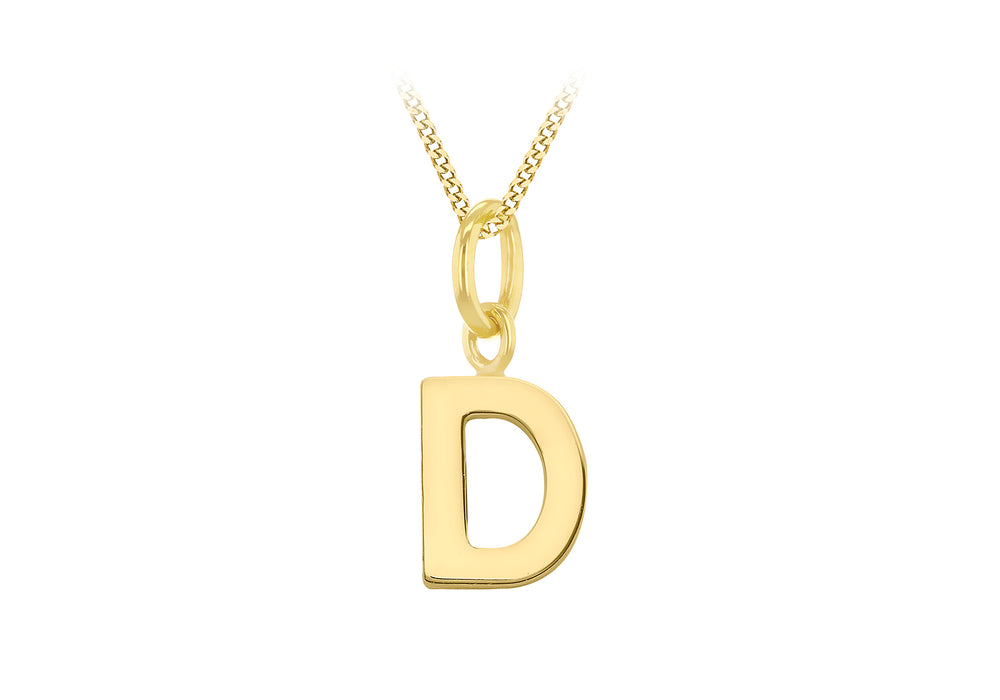 9ct Gold Micro Initial Pendant