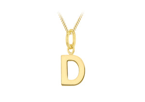 9ct Gold Micro Initial Pendant