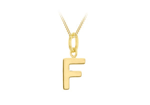 9ct Gold Micro Initial Pendant