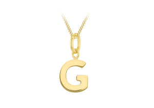 9ct Gold Micro Initial Pendant