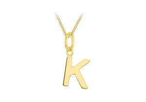 9ct Gold Micro Initial Pendant