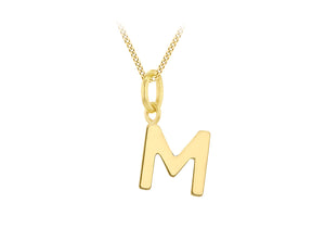 9ct Gold Micro Initial Pendant