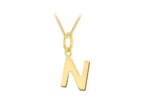 9ct Gold Micro Initial Pendant