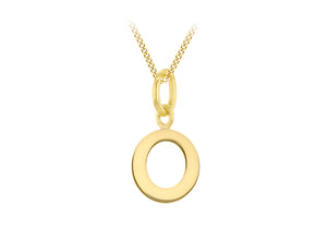 9ct Gold Micro Initial Pendant