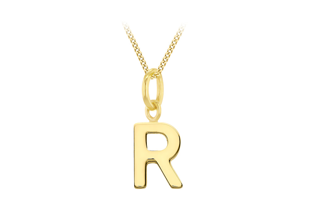 9ct Gold Micro Initial Pendant