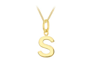 9ct Gold Micro Initial Pendant