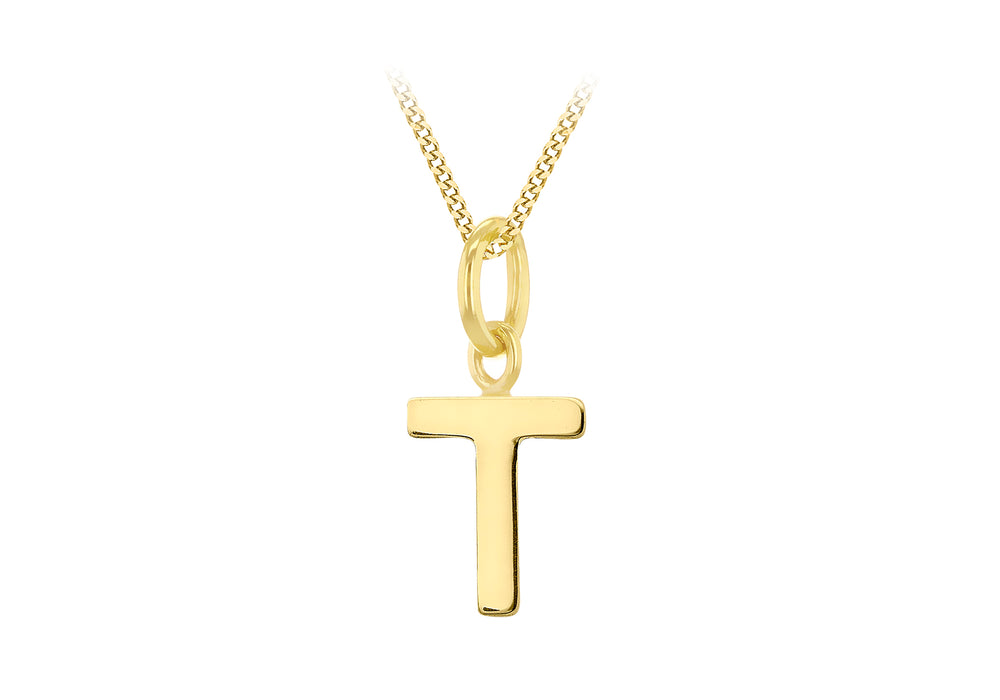9ct Gold Micro Initial Pendant