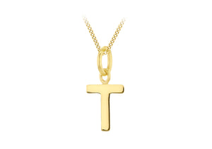 9ct Gold Micro Initial Pendant