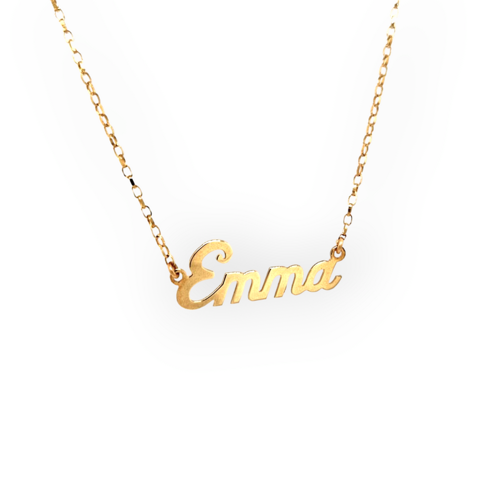 Last Orders for Xmas 3rd Dec- 9ct Gold Name Chain