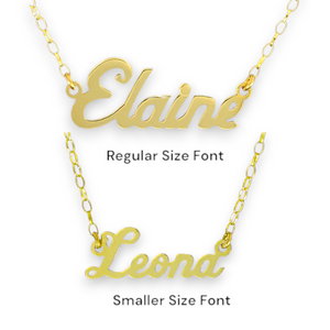 9ct Gold Name Chain- Smaller Font