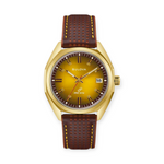 Gents Bulova Gold Jet Star with Leather Strap Watch - 96B214