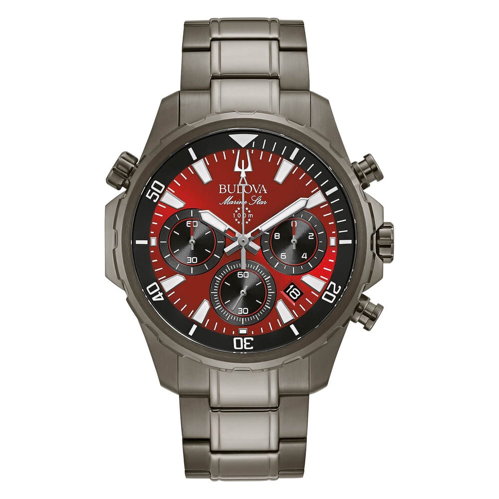 Gents Bulova Marine Star Chronograph Watch - 98B350