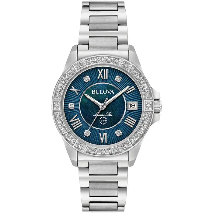 Bulova Ladies Marine Star Diamond Watch - 96R215