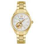 Ladies Bulova Gold Sutton Automatic Watch - 97L172