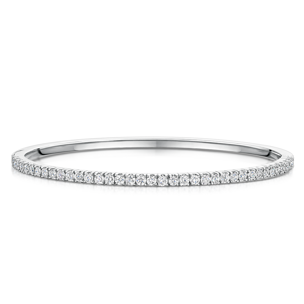 
                
                    Load image into Gallery viewer, 18ct White Gold Diamond Bangle- 2.56ct
                
            