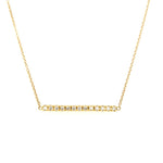 18ct Gold Diamond Bar Necklace- 0.39ct