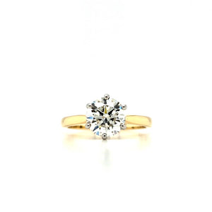 18ct & Platinum Solitaire Diamond Engagement Ring- 1.70ct