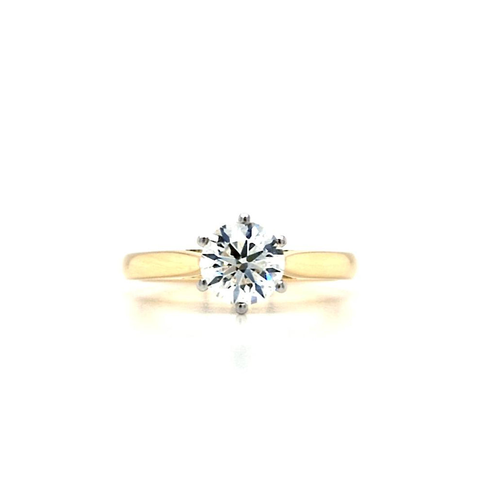 
                
                    Load image into Gallery viewer, 18ct &amp;amp; Platinum Solitaire Diamond Engagement Ring - 1.00ct
                
            