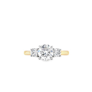 18ct & Platinum Three Stone Lab Grown Diamond Engagement Ring- 1.31ct