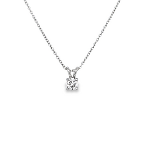 18ct White Gold Diamond Pendant - 0.40ct