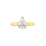 18ct Gold & Platinum Pear-cut Solitaire Diamond Engagement Ring- 0.90ct