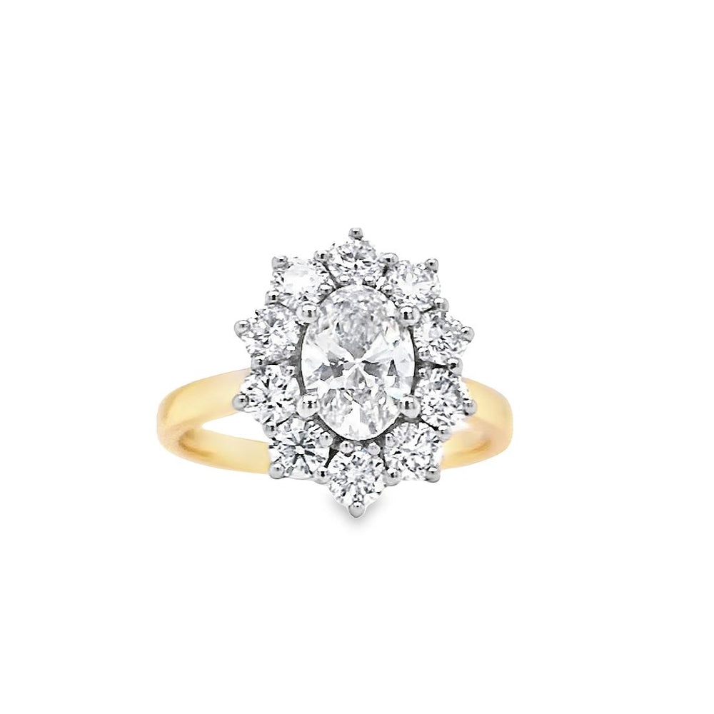 Halo Cluster Diamond Engagement Ring Diana O Mahony Jewellers