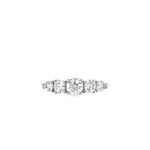 18ct & Platinum Graduating Five Stone Diamond Ring - 0.79ct