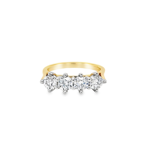 18ct & Platinum Four Stone Diamond Engagement Ring- 1.13ct